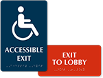 Braille Exit Signs | Tactile Exit Signs