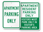 Apartment Parking Signs