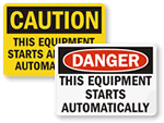 Automatic Start Hazard