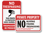 Big No Trespassing Sign