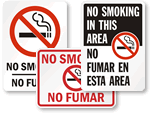 Bilingual No Smoking Signs