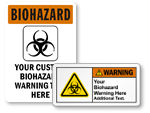 Custom Biohazard Stickers