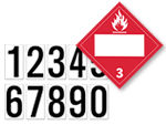 Blank 4 Digit DOT Hazmat Placards and Kits