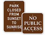 Campground Closed Signs