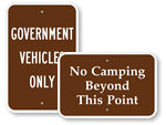 Campground Rules Signs