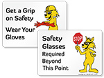 Cartoon Safety Signs