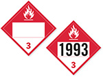 Class 3 Combustible Placards