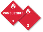 Class 3 Combustible Placards