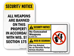 Concealed Carry Signs