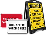 Custom Text Only Sign Templates