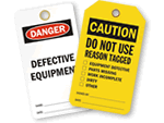 Defective Equipment Tags