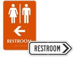 Directional Bathroom Signs