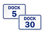Loading Dock Number ID Signs
