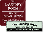 Laundry Door Signs 