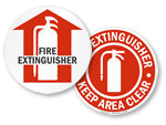 Fire Extinguisher Floor Signs 
