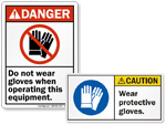 Gloves Required Sign