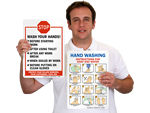 Hand Washing Instruction Signs