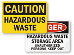 Hazardous Waste Signs