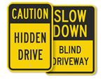 Hidden Driveway Signs