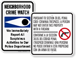 Home Security Signs