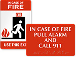 In Case of Fire Signs