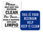 Keep Bathroom Clean Signs
