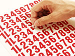 Low Cost Sheets of Die Cut Numbers & Letters