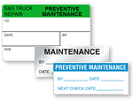 Preventive Maintenance Labels