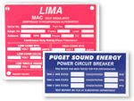 Metal Equipment Nameplates