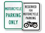 Motorcycle Parking Signs
