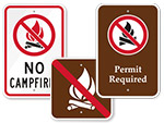 No Campfire Signs