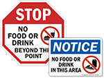 No Food Or Drink Signs