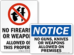No Guns Signs / No Weapons Signs