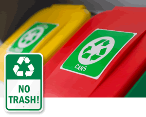 No Trash Signs & Labels