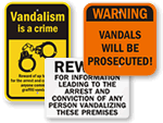 No Vandalism Signs