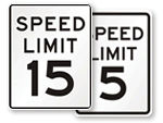 Official Speed Limit Signs