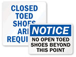 No Open Toed Shoes