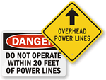 Overhead Hazard Signs
