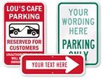 Custom Parking Lot Signs