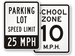 Parking Lot Speed Limit Signs