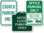 Parking Signs by Business