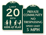 Private Community Speed Limit Signs