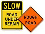 Pavement Condition Warning Signs