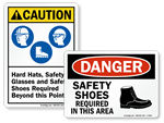 Safety Shoes Signs