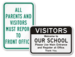 School Visitors Signs