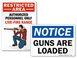 Shooting Range Signs