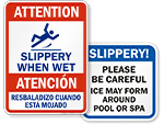 Slippery When Wet Signs