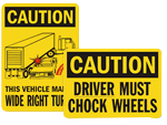 Vehicle Safety Signs