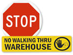 Warehouse Floor Stop Signs