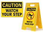 Watch Your Step Signs